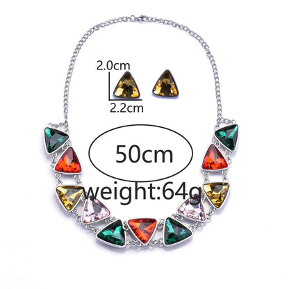 Retro Geometric Alloy Plating Inlay Zircon Women's Earrings Necklace