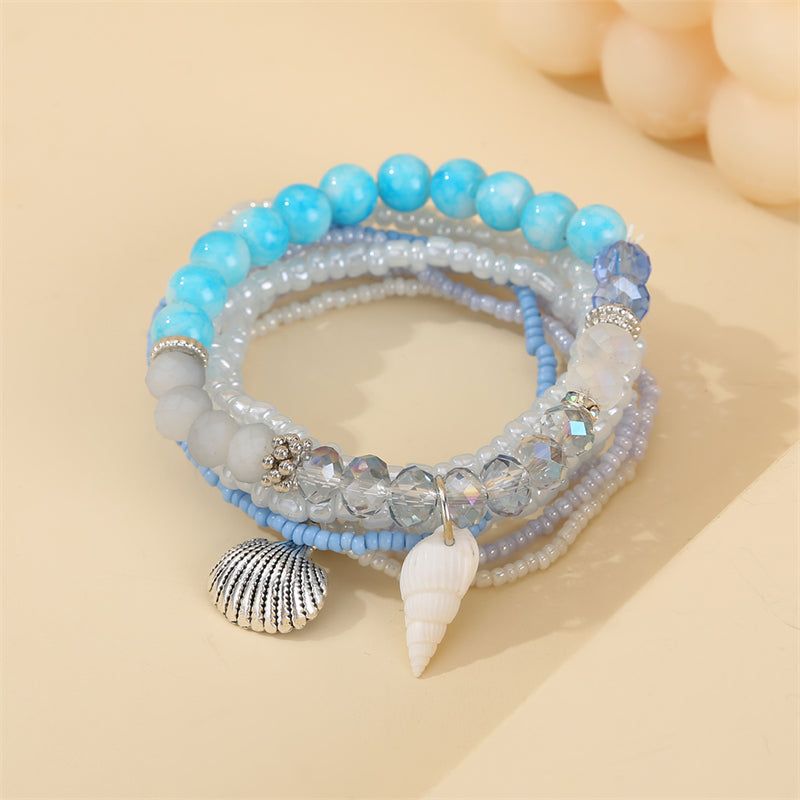 Vacation Ethnic Style Color Block Alloy Glass Beaded Women's Bracelets