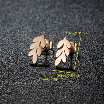 1 Pair Simple Style Classic Style Solid Color Irregular Plating 304 Stainless Steel 18K Gold Plated Ear Studs