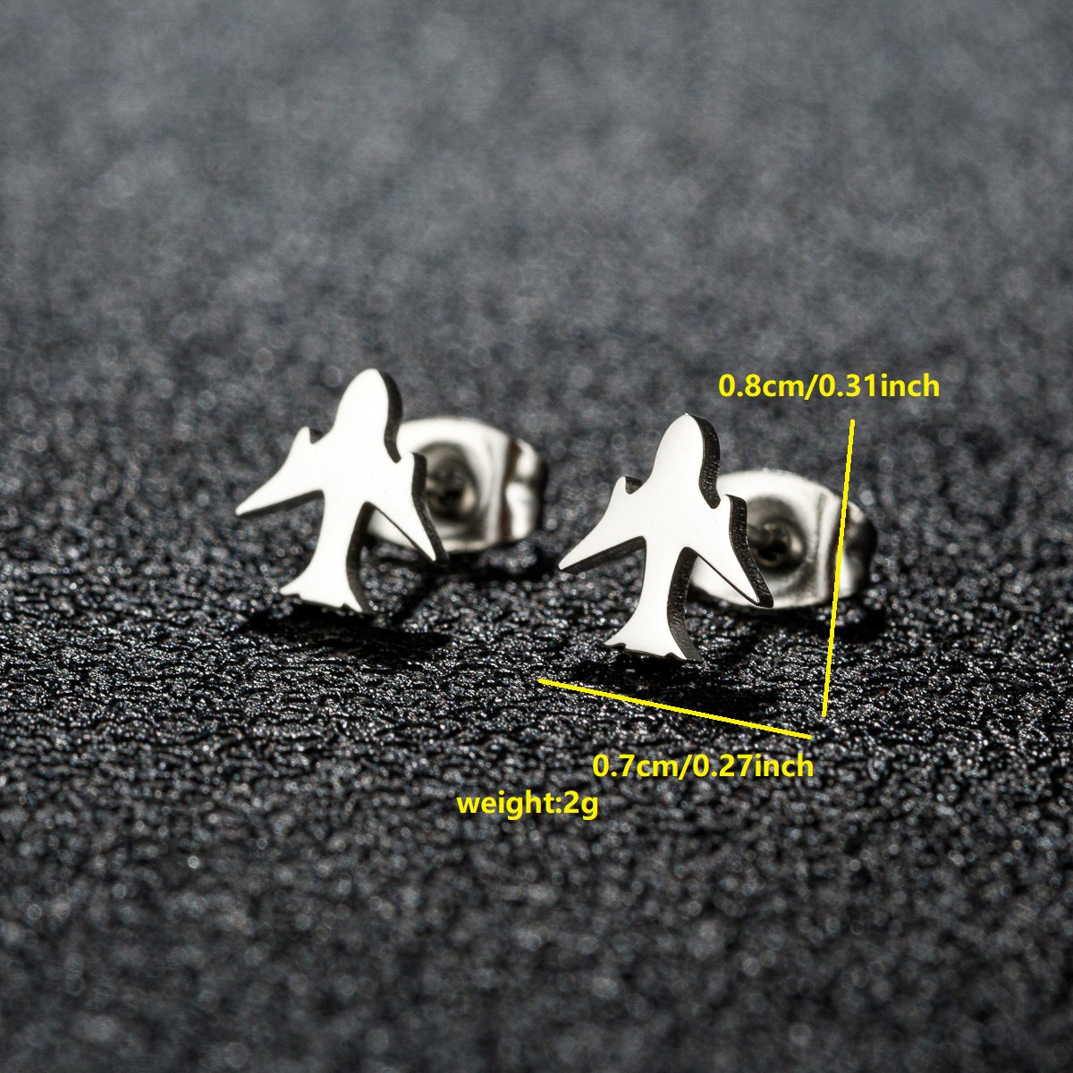 1 Pair Simple Style Classic Style Solid Color Irregular Plating 304 Stainless Steel 18K Gold Plated Ear Studs