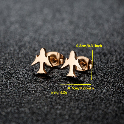 1 Pair Simple Style Classic Style Solid Color Irregular Plating 304 Stainless Steel 18K Gold Plated Ear Studs