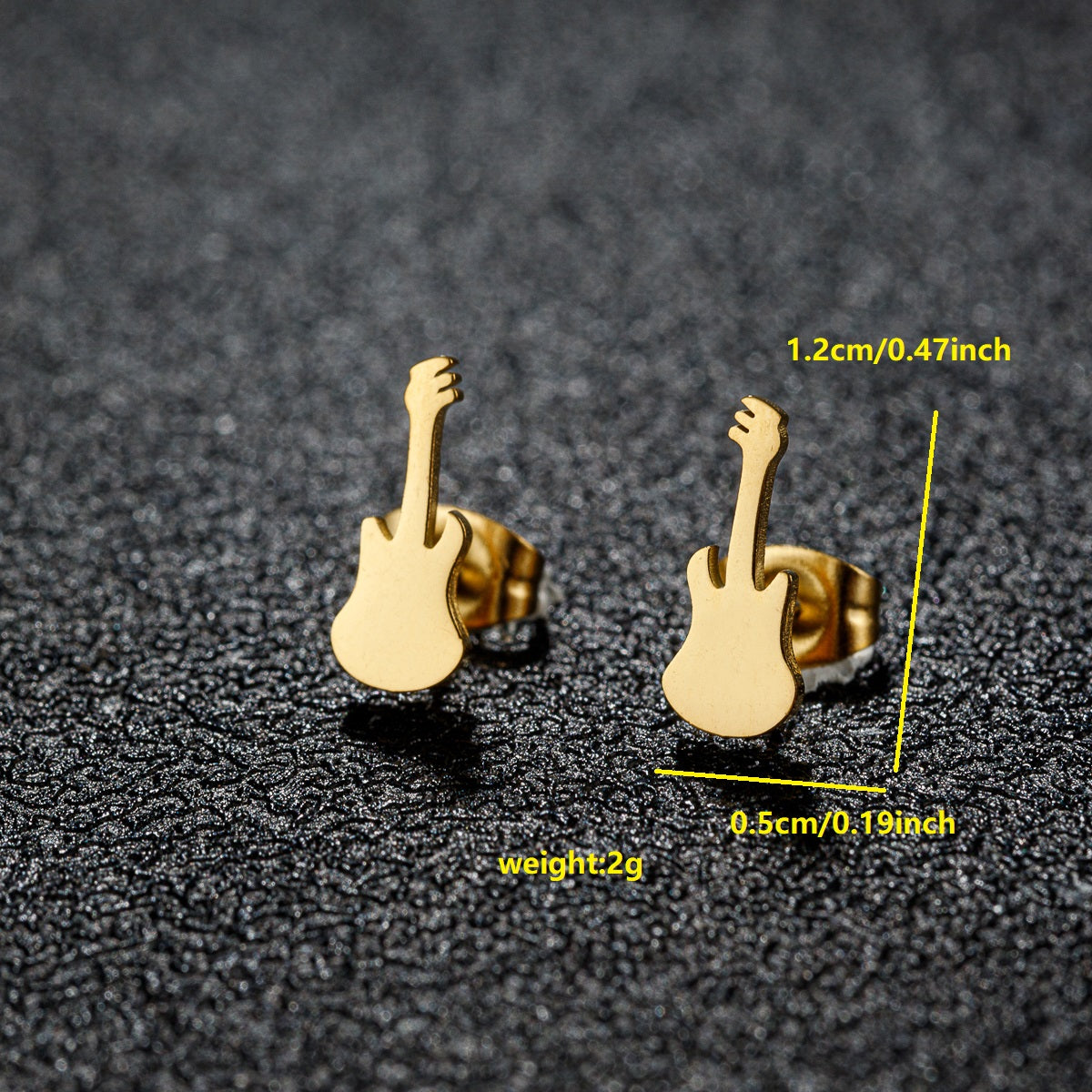1 Pair Simple Style Classic Style Solid Color Irregular Plating 304 Stainless Steel 18K Gold Plated Ear Studs