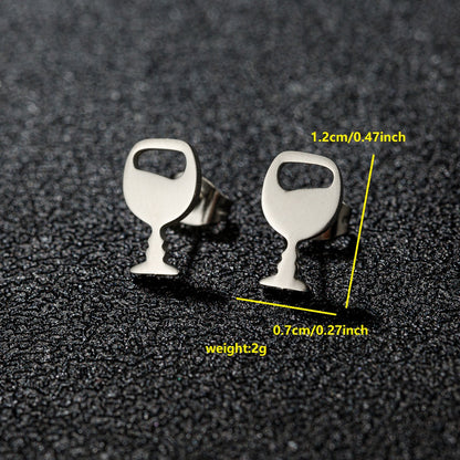 1 Pair Simple Style Classic Style Solid Color Irregular Plating 304 Stainless Steel 18K Gold Plated Ear Studs