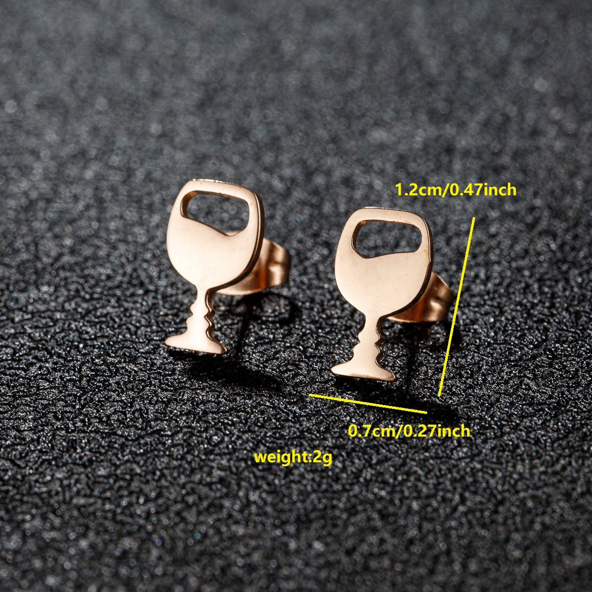 1 Pair Simple Style Classic Style Solid Color Irregular Plating 304 Stainless Steel 18K Gold Plated Ear Studs