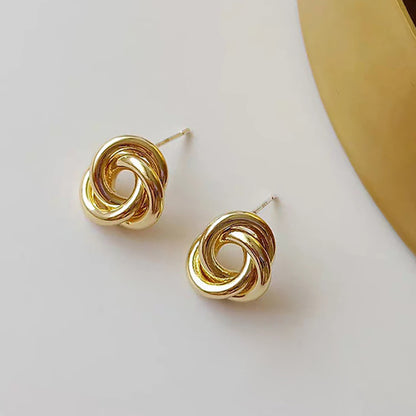 Wholesale Jewelry Classic Style Flower Alloy Gold Plated Plating Ear Studs