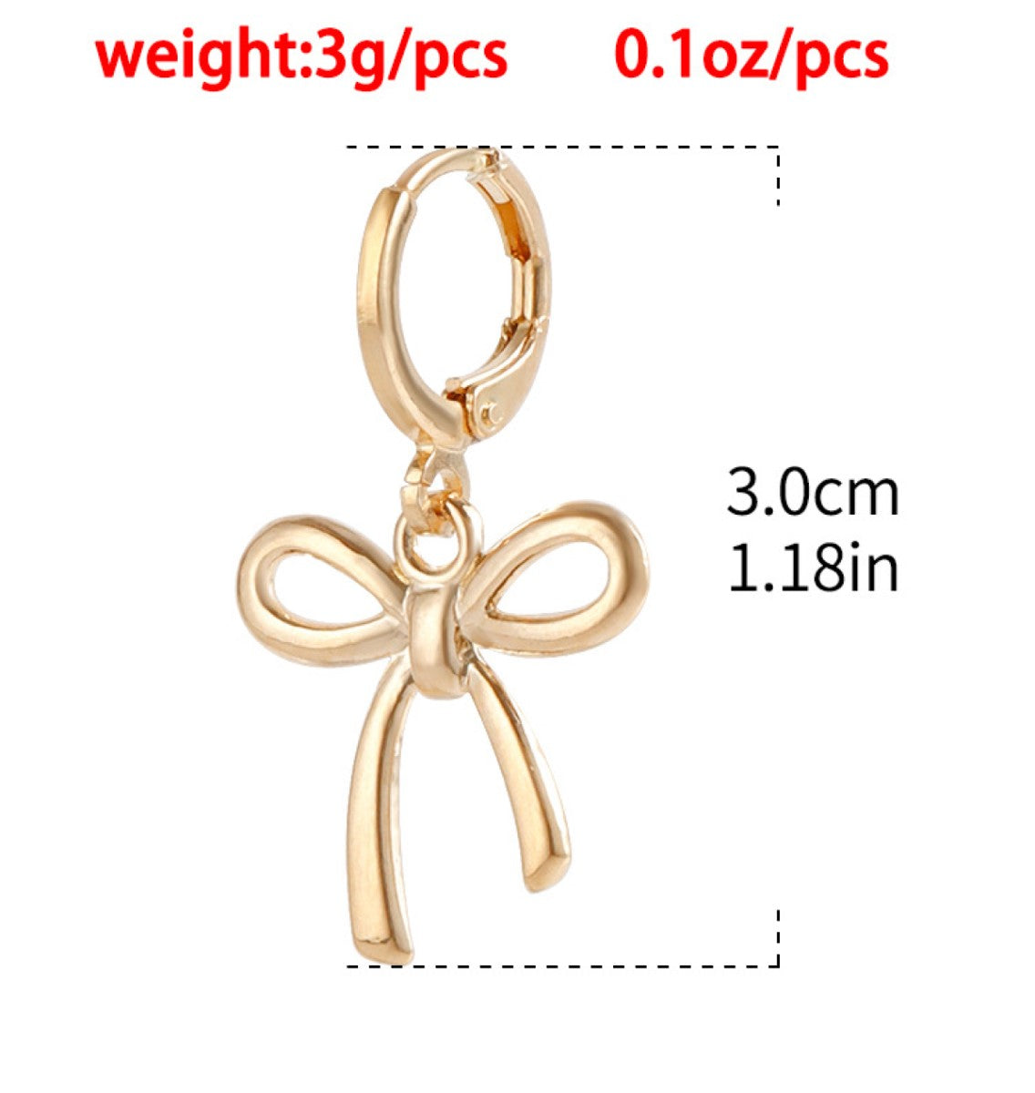 Modern Style Simple Style Bow Knot Copper Handmade Plating 18k Gold Plated Jewelry Set