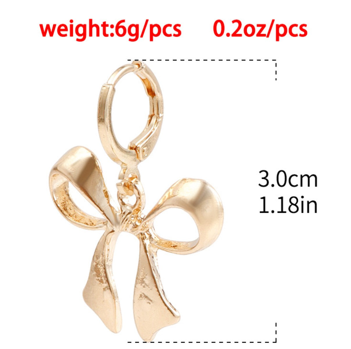 Modern Style Simple Style Bow Knot Copper Handmade Plating 18k Gold Plated Jewelry Set