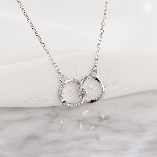 Sterling Silver Elegant Modern Style Artistic Geometric Pendant Necklace