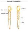 1 Pair Fashion Solid Color Stainless Steel Plating Earrings