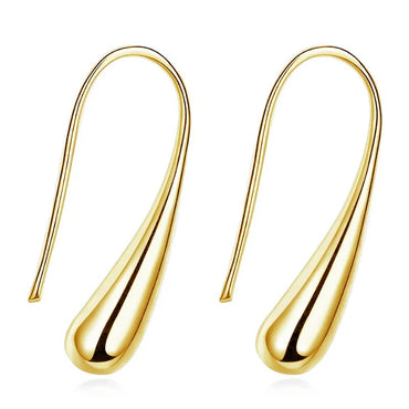 1 Pair Basic Streetwear Cool Style U Shape Water Droplets Plating Copper Earrings