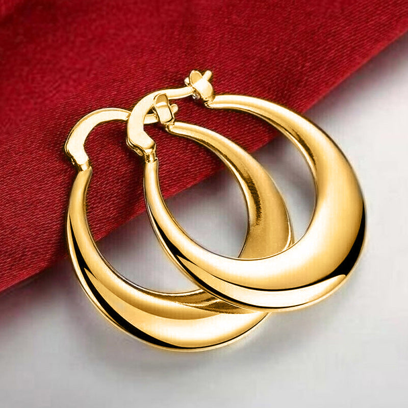 1 Pair IG Style Modern Style Commute U Shape Round Plating Copper Earrings