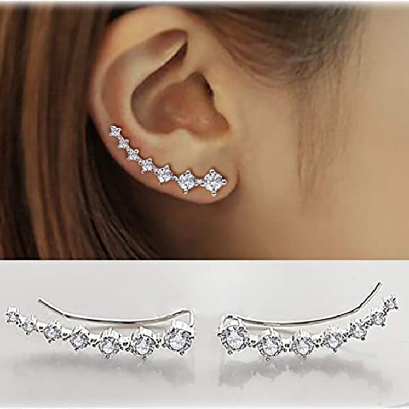 1 Pair Simple Style Shiny Geometric Plating Inlay Copper Zircon Ear Studs