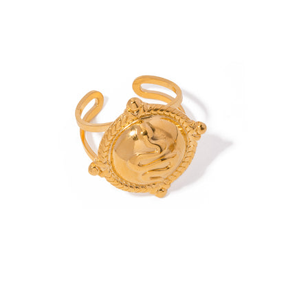 304 Stainless Steel 18K Gold Plated IG Style Snake Rings Earrings