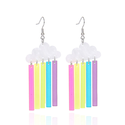 1 Pair Vacation Sweet Artistic Clouds Arylic Drop Earrings