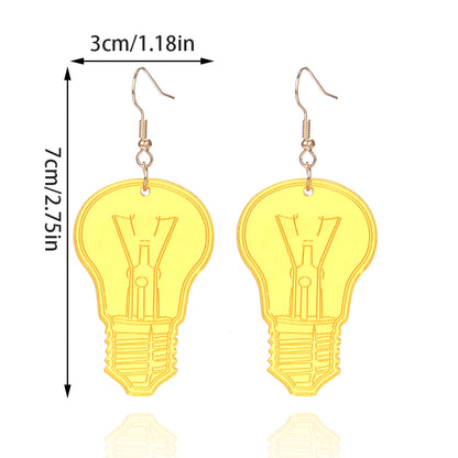 1 Pair Funny Simple Style Artistic Bulb Arylic Drop Earrings