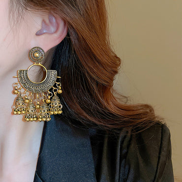 1 Pair IG Style Retro Classic Style Sector Zinc Alloy Drop Earrings