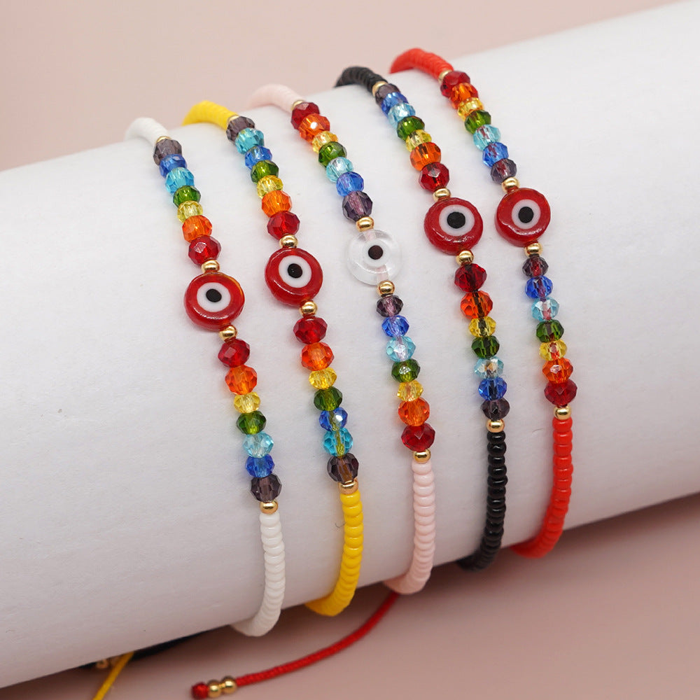 Ethnic Style Bohemian Geometric Eye Glass Beaded Women's Bracelets