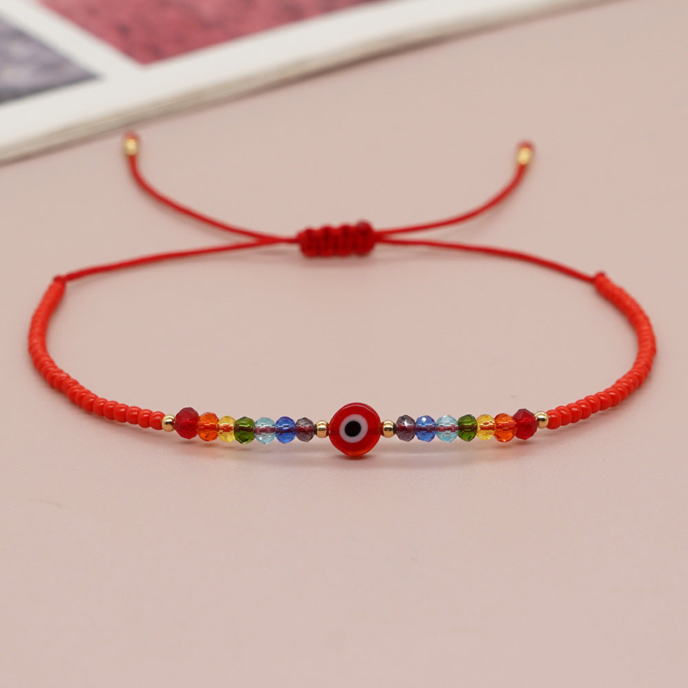 Ethnic Style Bohemian Geometric Eye Glass Beaded Women's Bracelets