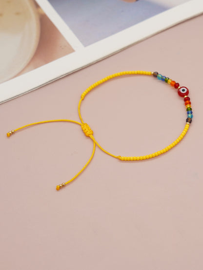 Ethnic Style Bohemian Geometric Eye Glass Beaded Women's Bracelets