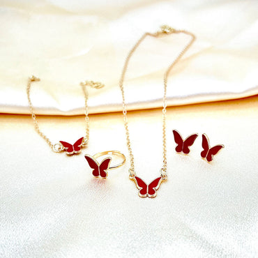 Elegant Sweet Classic Style Butterfly Alloy Women's Jewelry Set