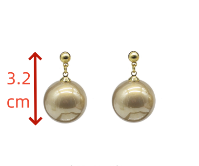 1 Pair IG Style Retro Modern Style Geometric Ball Alloy Drop Earrings