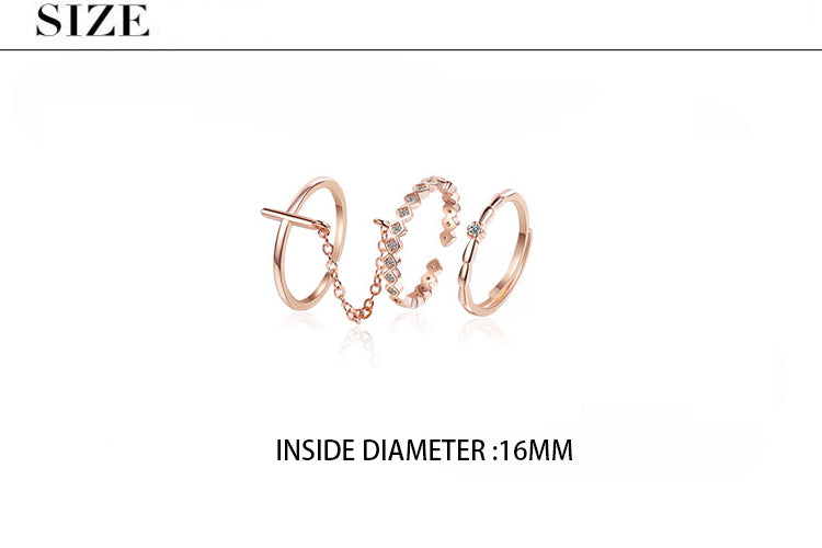 Wholesale Simple Style Solid Color Copper Inlay Zircon Rings