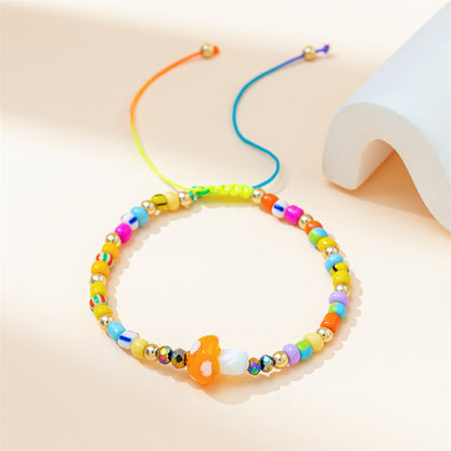 IG Style Cute Simple Style Mushroom Glass Unisex Drawstring Bracelets