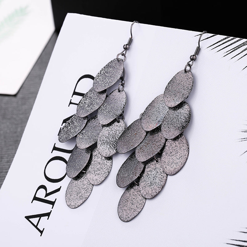 Fashion Leaf Metal Plating Women's Drop Earrings 1 Pair