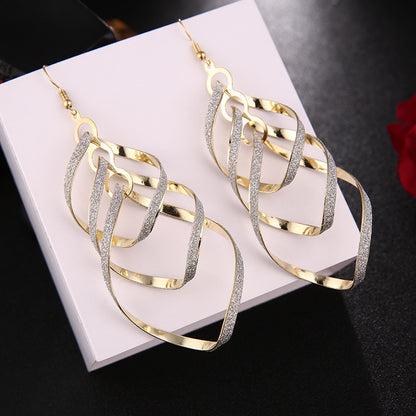 Fashion Leaf Metal Plating Women's Drop Earrings 1 Pair