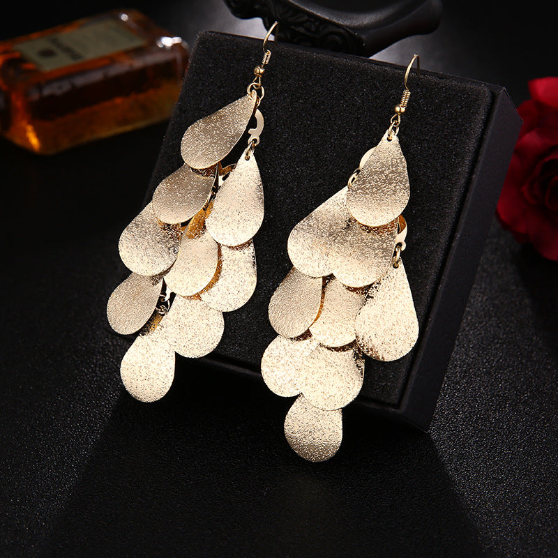 Fashion Leaf Metal Plating Women's Drop Earrings 1 Pair