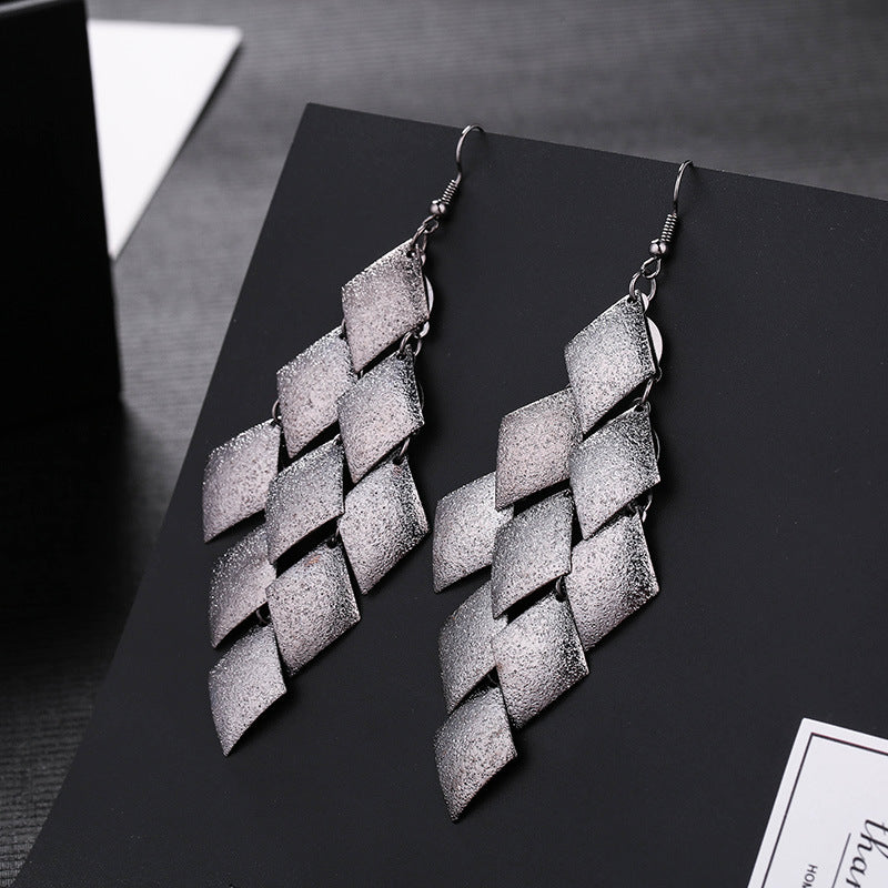 Fashion Leaf Metal Plating Women's Drop Earrings 1 Pair