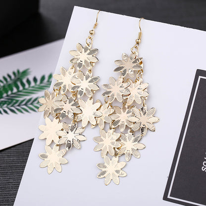 Fashion Leaf Metal Plating Women's Drop Earrings 1 Pair