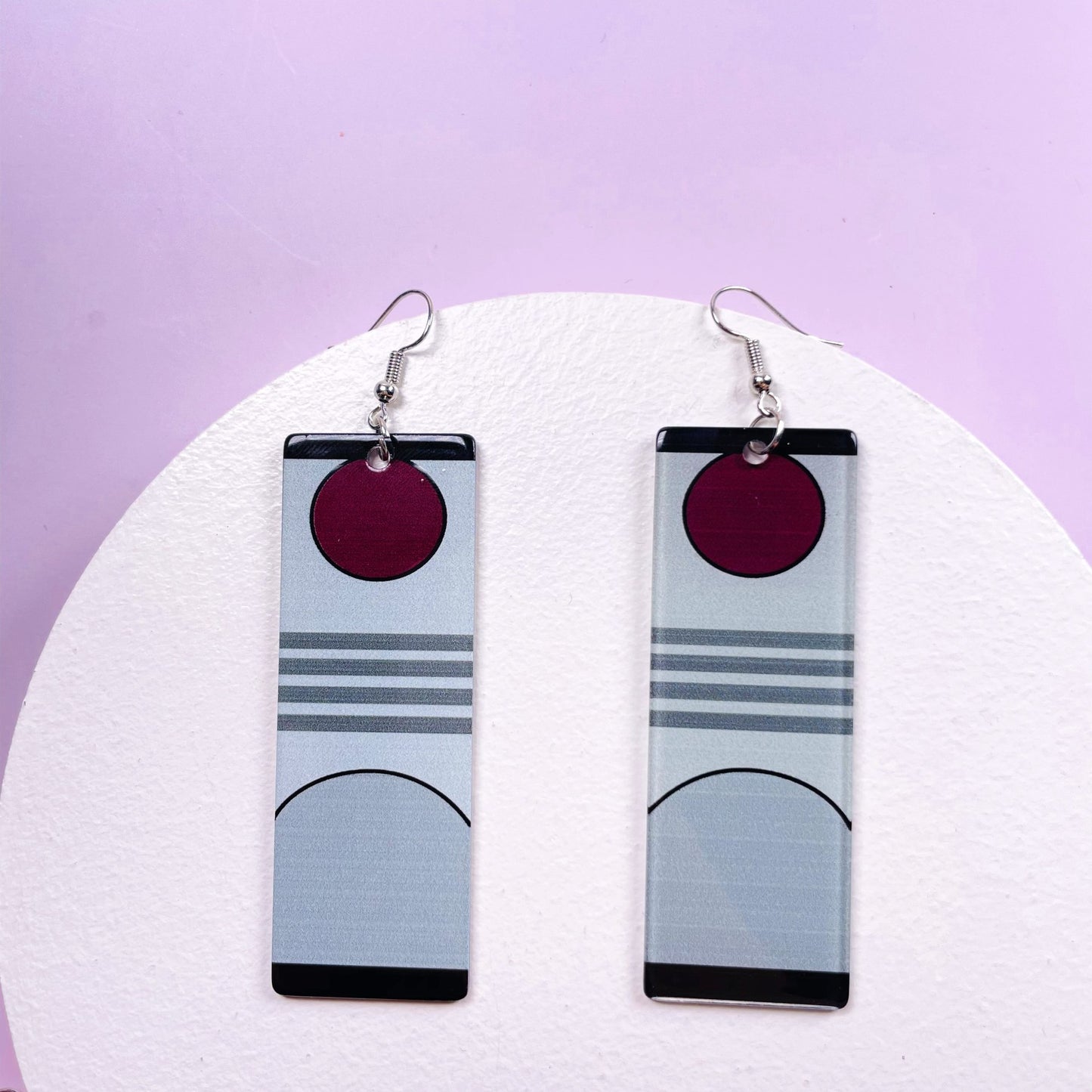 1 Pair Fashion Printing Rectangle Arylic Women's Drop Earrings