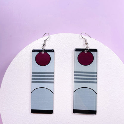 1 Pair Fashion Printing Rectangle Arylic Women's Drop Earrings