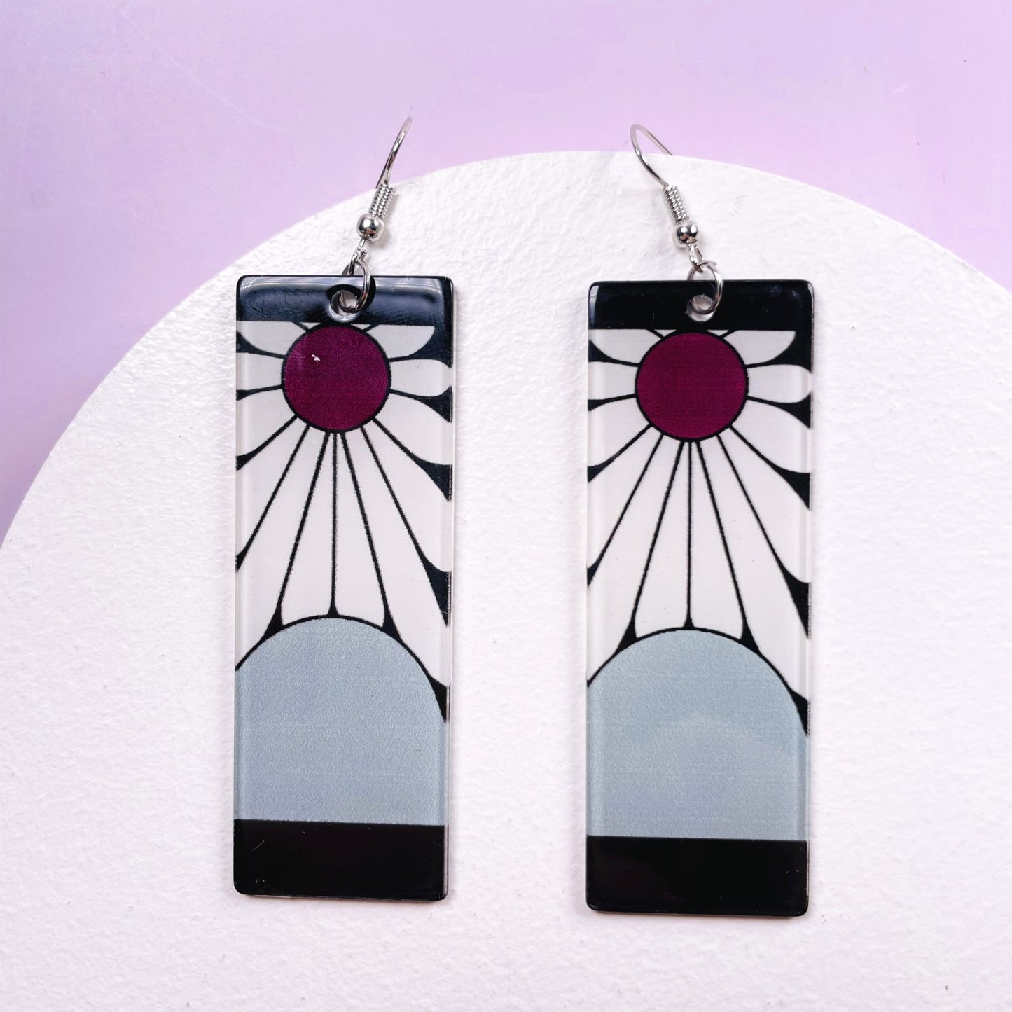 1 Pair Fashion Printing Rectangle Arylic Women's Drop Earrings