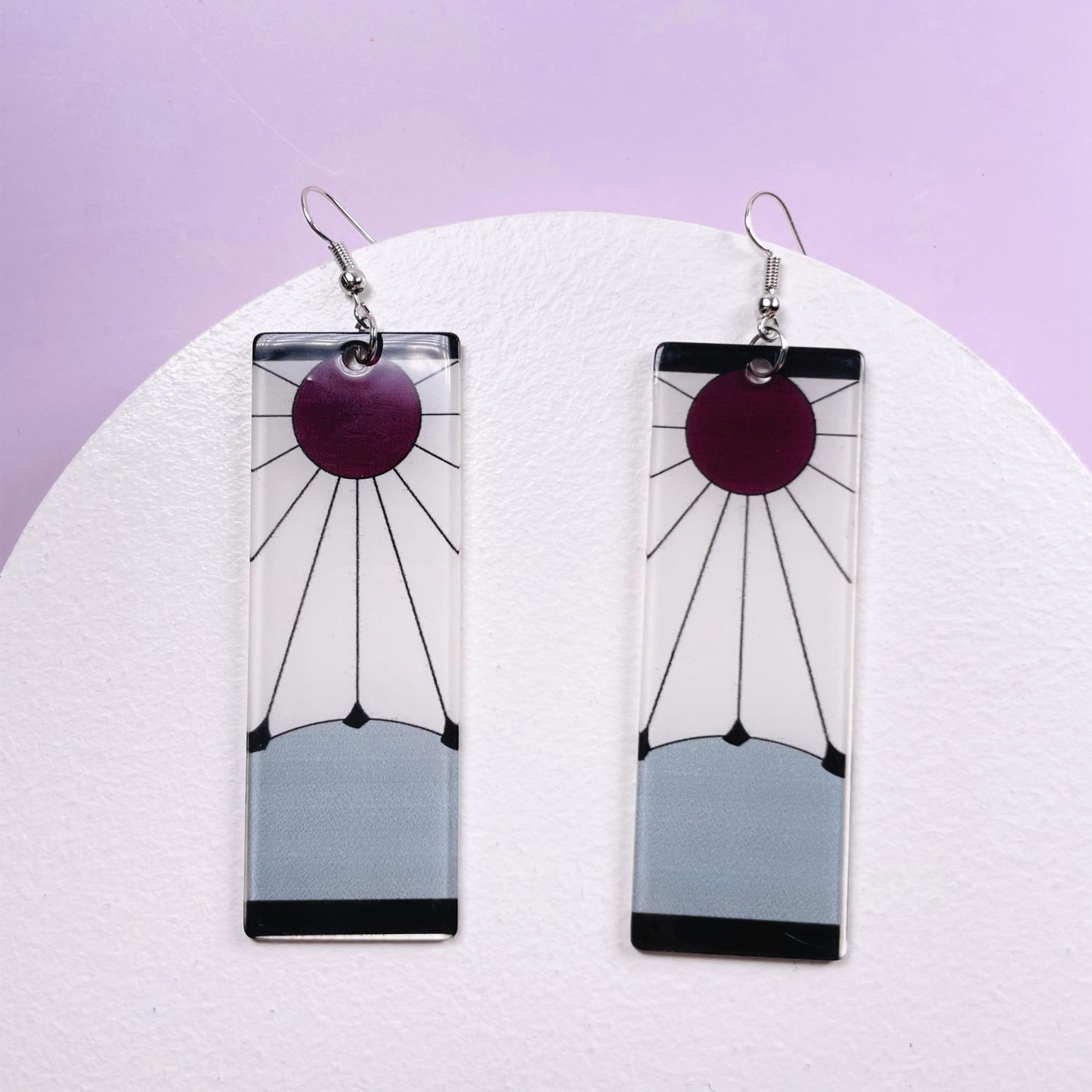 1 Pair Fashion Printing Rectangle Arylic Women's Drop Earrings