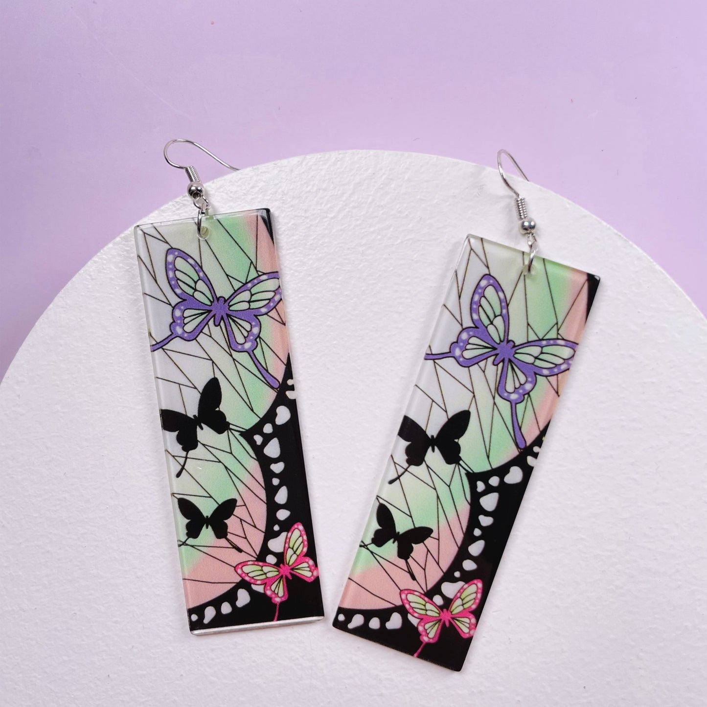 1 Pair Fashion Printing Rectangle Arylic Women's Drop Earrings