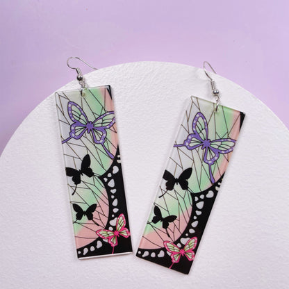 1 Pair Fashion Printing Rectangle Arylic Women's Drop Earrings