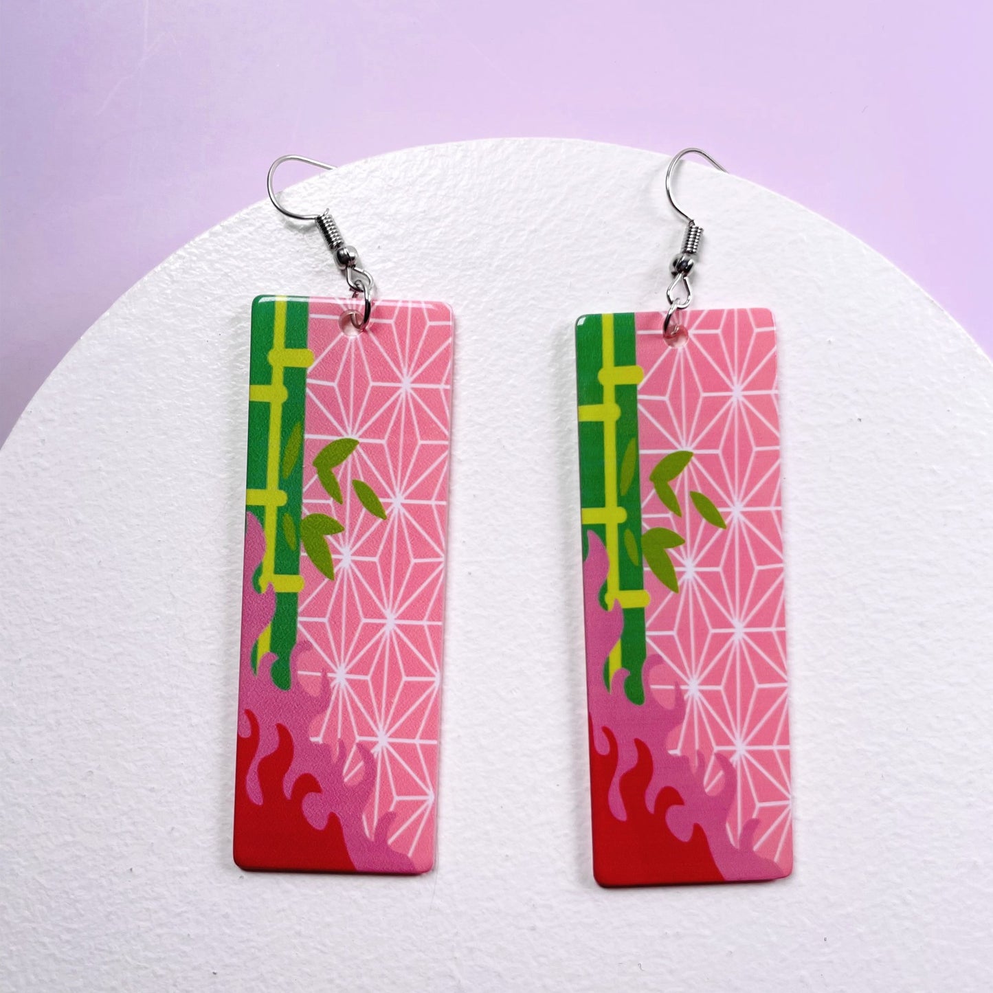 1 Pair Fashion Printing Rectangle Arylic Women's Drop Earrings