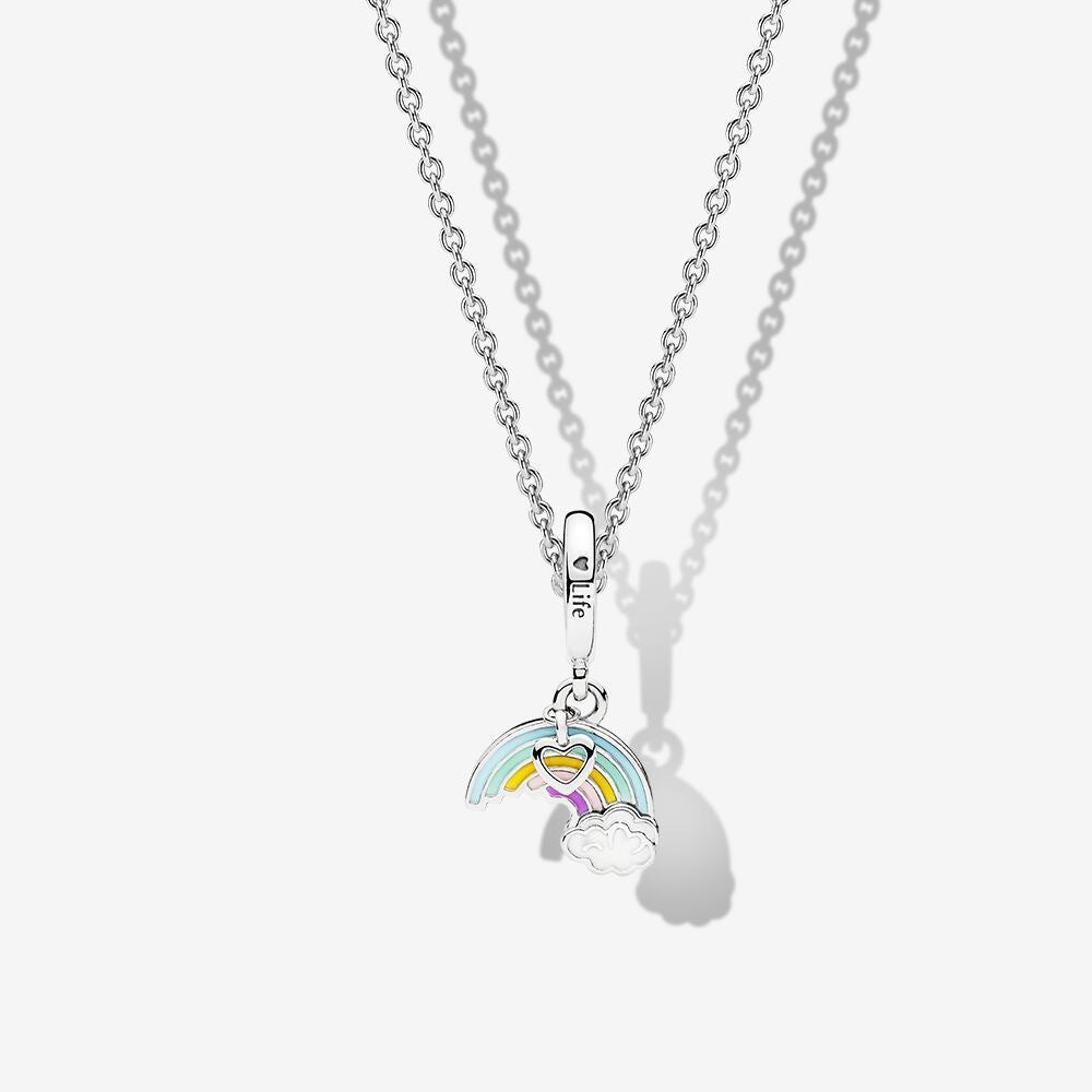 Sweet Doll Constellation Crown Sterling Silver Artificial Gemstones Pendant Necklace In Bulk