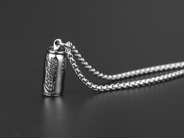 Hip-hop Retro Solid Color Stainless Steel Irregular Polishing Pendant Necklace