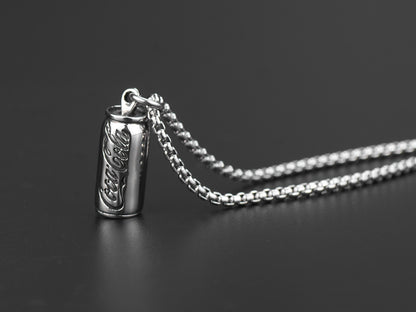 Hip-hop Retro Solid Color Stainless Steel Irregular Polishing Pendant Necklace