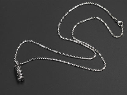 Hip-hop Retro Solid Color Stainless Steel Irregular Polishing Pendant Necklace