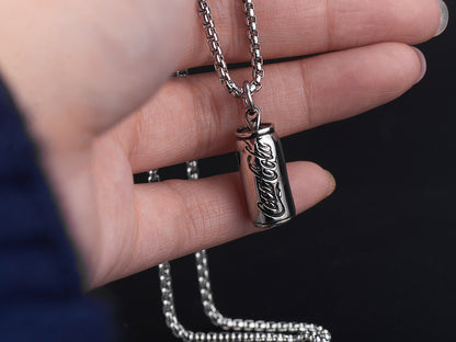 Hip-hop Retro Solid Color Stainless Steel Irregular Polishing Pendant Necklace