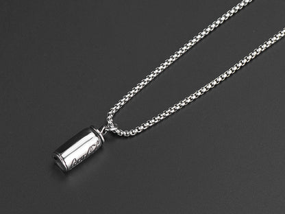 Hip-hop Retro Solid Color Stainless Steel Irregular Polishing Pendant Necklace