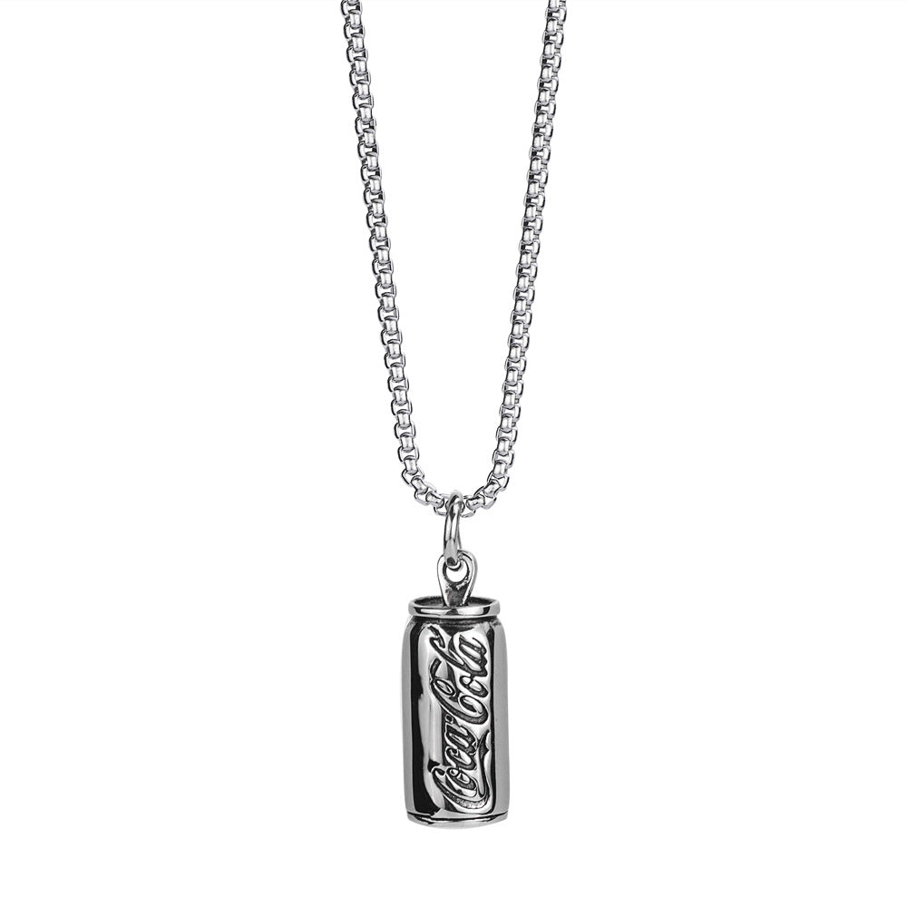 Hip-hop Retro Solid Color Stainless Steel Irregular Polishing Pendant Necklace