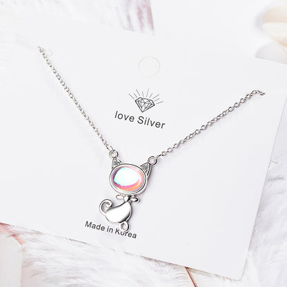 Copper Gold Plated Simple Style Classic Style Plating Cat Pendant Necklace