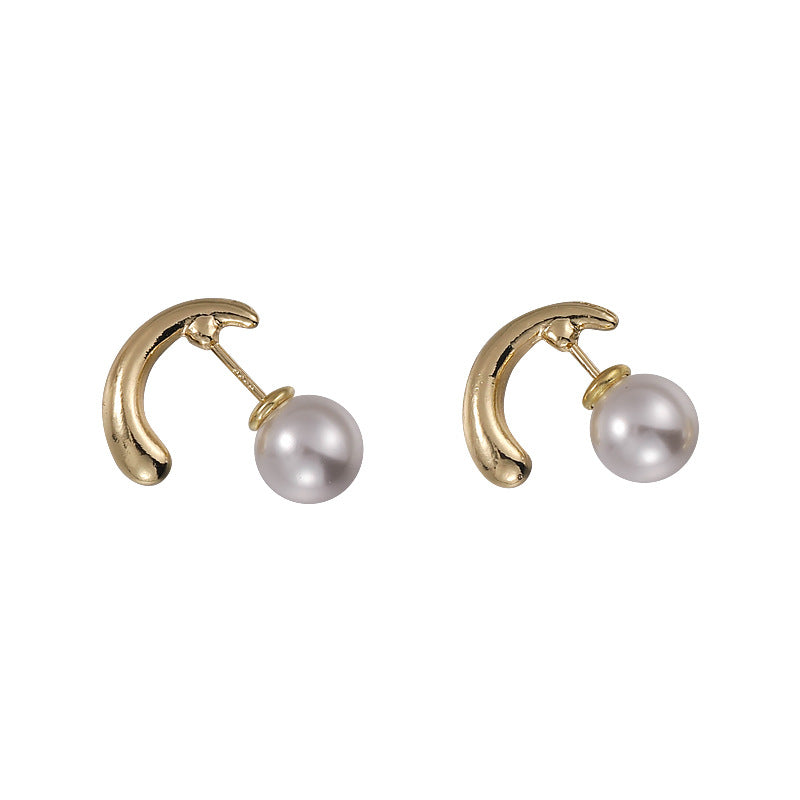 1 Pair Vintage Style Simple Style Classic Style Round Inlay Alloy Artificial Pearls Ear Studs