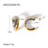 1 Pair IG Style Streetwear C Shape 304 Stainless Steel 18K Gold Plated Ear Studs