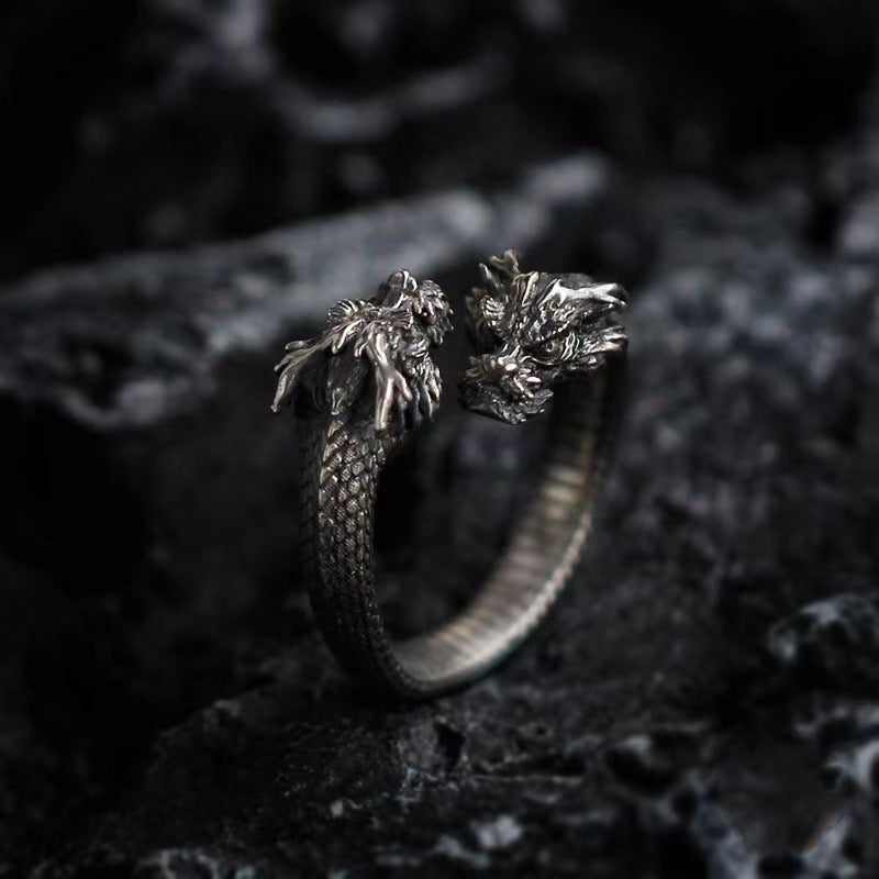 Wholesale Cool Style Dragon Copper Open Rings
